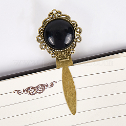 4Pcs 4 Style Natural Gemstone & Alloy Bookmarks&nbsp;OFST-CP0001-07