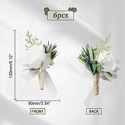Silk Cloth Artificial Flower Boutonniere&nbsp;AJEW-WH0258-295