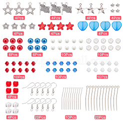 Independence Day Theme Drop Earring DIY Making Kit&nbsp;DIY-SC0018-27