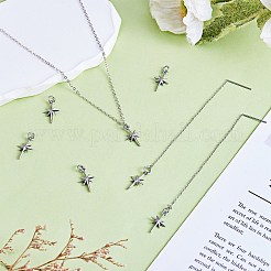 ラックメッキ真鍮ペンダント10個。  丸カン付き  北極星  プラチナ  17x9.7x2.5mm  穴：3.4mm  10pc&nbsp;KK-SZ0002-35