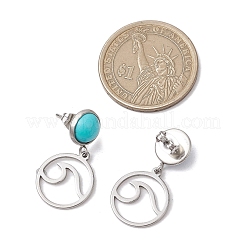 304 Stainless Steel Dangle Stud Earrings&nbsp;EJEW-JE06302-01