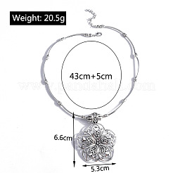 Mandala Flower Bohemian Style Alloy Pendant Necklaces&nbsp;FS-WG43472-01