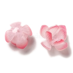 フラワービーズキャップ  DIYのジュエリーには  パールピンク  18~20x12~13mm  穴：1~1.4mm&nbsp;X-SACR-C002-12