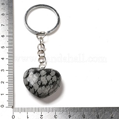Natural Snowflake Obsidian Keychian&nbsp;KEYC-K020-01P