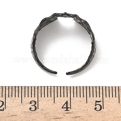 304ステンレススチールカフオープンリング  カドミウムフリーと鉛フリー＆ニッケルフリー  バット  11mm&nbsp;RJEW-D338-02E-EB