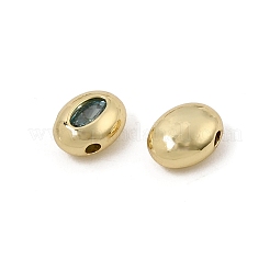 Brass Pave Cubic Zirconia Beads&nbsp;CU-CBA7D12-01G-01