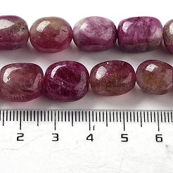 天然石マレーシアジェイドビーズ連売り  オーバル  染め  古いレース  11~13x9~10x8.5~10mm  穴：1mm  約16個/連  7.28~7.48インチ（18.5~19cm）&nbsp;G-P528-N02-01