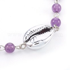 Natural Amethyst Beads Bracelets&nbsp;BJEW-JB03954-03