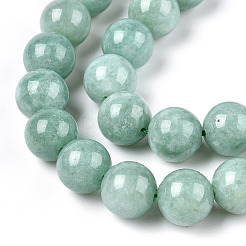 Natural Myanmar Jade/Burmese Jade Beads Strands&nbsp;G-T064-22-10mm
