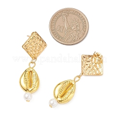 Rhombus CCB Plastic Dangle Stud Earrings&nbsp;EJEW-JE06892