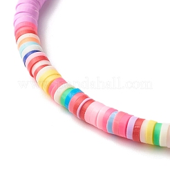 Handmade Polymer Clay Heishi Beads Stretch Bracelet&nbsp;BJEW-JB07351