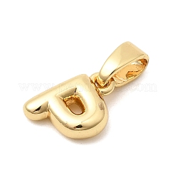 Brass Letter Charms&nbsp;KK-G554-22G-P