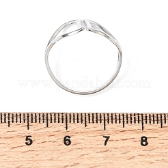 304ステンレススチールカフオープンリング  ステンレス鋼色  18mm  usサイズ8 1/2(18.5mm)&nbsp;RJEW-P188-02H-P