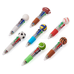 14本 7スタイル プラスチック スポーツ 4-in-1 ボールペン  スポーツ  87.5~90x21~32x18.5~21.5mm  2個/スタイル&nbsp;AJEW-TA0005-82