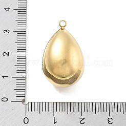 316サージカルステンレスペンダント  18KGP本金メッキ  ティアドロップ  25x15.5mm  穴：1.8mm&nbsp;LS-STAS-A108-01F-G