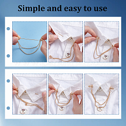4Pcs 2 Colors Zinc Alloy Hanging Chain Brooch&nbsp;FIND-GA0008-67