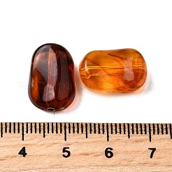 透明なアクリルビーズ  琥珀のビーズを模倣する  オーバル  16x11x7.5mm  穴：1.8mm  約526個/500g&nbsp;MACR-K359-45D