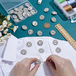 30Pcs Alloy Rhinestone Shank Buttons&nbsp;BUTT-HY0001-28