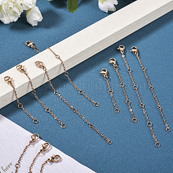 16Pcs 4 Size 304 Stainless Steel Cable Chain Extender&nbsp;STAS-TA0002-33RG