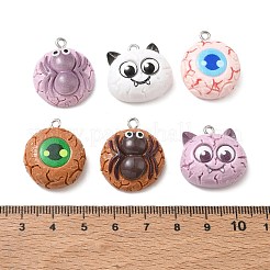 Spooky Halloween Opaque Resin Pendants&nbsp;RE-CBA4C51-01P