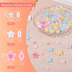 150Pcs 3 Styles Frosted Transparent Acrylic Beads&nbsp;OACR-TA0003-57