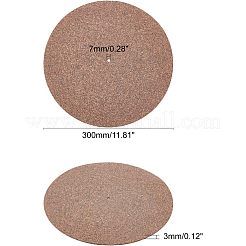 Flat Round Cork Record Mat&nbsp;DIY-WH0258-43