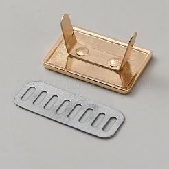 合金の空白の長方形のラベルタグ  シム付き  製袋用  ゴールドカラー  20x30x15mm&nbsp;FIND-WH0173-409A-G