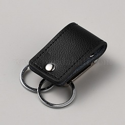 Men Cowhide Leather Belt Loop Keychain&nbsp;KEYC-WH0034-39A