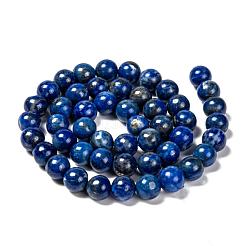 天然石ラピスラズリビーズ連売り  ラウンド  8mm  穴：1mm  約44~48個/連  15インチ&nbsp;G-G953-01-8mm