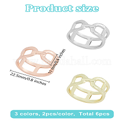 6Pcs 3 Colors Alloy Scarf Clips Brooches&nbsp;AJEW-LP0002-19