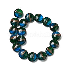 Handmade Gold Sand Lampwork Beads Strands&nbsp;LAMP-C008-03E