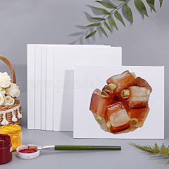 キャンバスパネルの描画ボードのペイント  長方形のキャンバスパネル  DIYアート絵画用  ホワイト  25x20x0.3cm&nbsp;DIY-NB0003-86