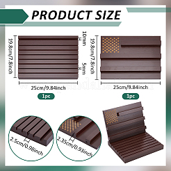 2Pcs 2 Styles Wood Commemorative Coin Storage Slotted Display Stands&nbsp;AJEW-WH0796-59