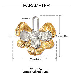 Two-tone 304 Stainless Steel Pendants&nbsp;STAS-OY014-44GP