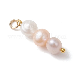 Natural Cultured Freshwater Pearl Two Sides Polished Pendants&nbsp;PALLOY-JF04968