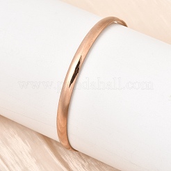 304 Stainless Steel Plain Bangles for Women Men&nbsp;BJEW-Z167-01M-04