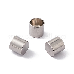 変色しにくい201ステンレススチールコードエンド  エンドキャップ  コラム  ステンレス鋼色  8.5x9mm  内径：8mm&nbsp;STAS-G288-01F-P