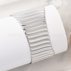 304 Stainless Steel Open Cuff Bangles for Women&nbsp;BJEW-Z086-02P