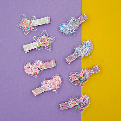 60Pcs 6 Colors Quicksand Sequin Plastic Cabochons&nbsp;KY-CJ0001-41