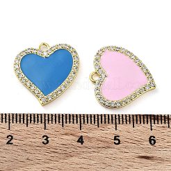 Brass Micro Pave Clear Cubic Zirconia Pendants&nbsp;KK-F871-05G