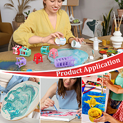 36個 6色 PPプラスチック椅子ミニチュア装飾品  ガーデンドールハウスアクセサリー  ミックスカラー  40x40x41mm  6個/カラー&nbsp;AJEW-BC0009-48