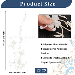 Polyester Iron on/Sew On Patches&nbsp;PATC-WH20005-13C