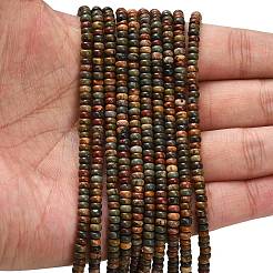 Natural Picasso Jasper/Polychrome Jasper Beads Strands&nbsp;G-L635-A38-4x2mm