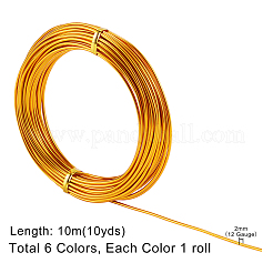 6 Rolls 6 Colors Round Aluminum Craft Wire&nbsp;AW-PH0002-23