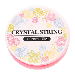 弾性水晶の線  ジュエリービーズコード  ストレッチブレスレット作り用  ショッキングピンク  1.0mm  約5.5m /ロール&nbsp;EW-S004-1.0mm-02
