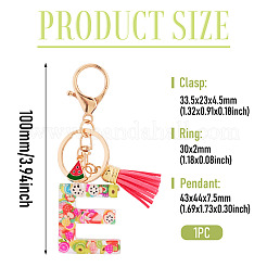 Fruit Series Letter Resin Keychains&nbsp;KEYC-TAC0033-02E