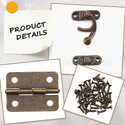 4Pcs Zinc Alloy Wooden Box Lock Catch Clasps&nbsp;DIY-CL0001-35