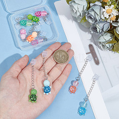10 個のプラスチックモバイル防塵プラグ  樹脂製のカメのペンダント付き  ミックスカラー  7.5cm  10個/セット&nbsp;PALLOY-OC00030