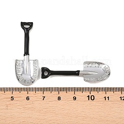 合金エナメルチャーム  プラチナ  シャベルチャーム  45x16x3.5mm  穴：4x2mm&nbsp;ENAM-B063-02P-05