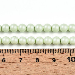 ベーキングペイントパール化ガラスパールビーズ連売り  ラウンド  アクアマリン  5mm  穴：0.6mm  約79~80個/連  15.94~16.14インチ（40.5~41cm）&nbsp;HY-N002-5mm-B02